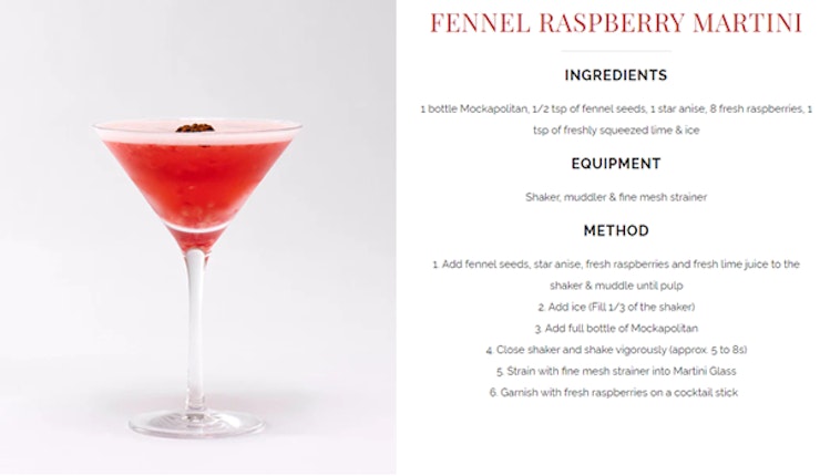 Fennel raspberry martini
