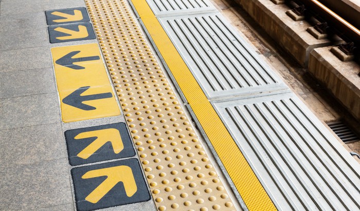 Train Station Platform Arrows