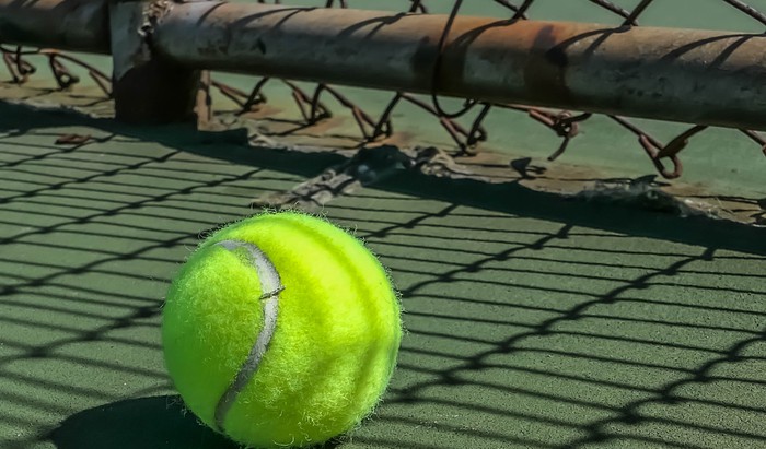 tennis ball close up